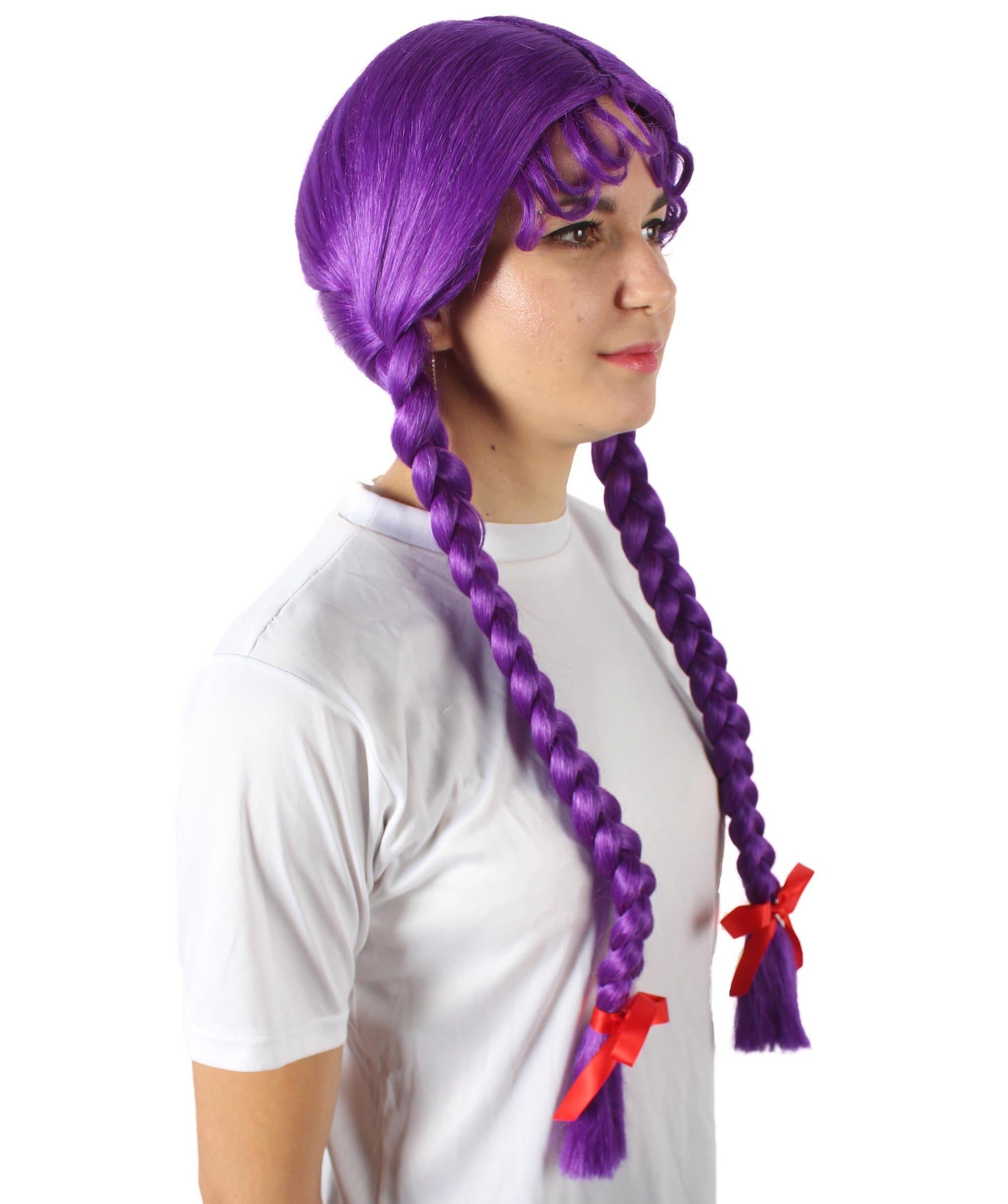 Purple Multiple Colors Option Long Braided Wig