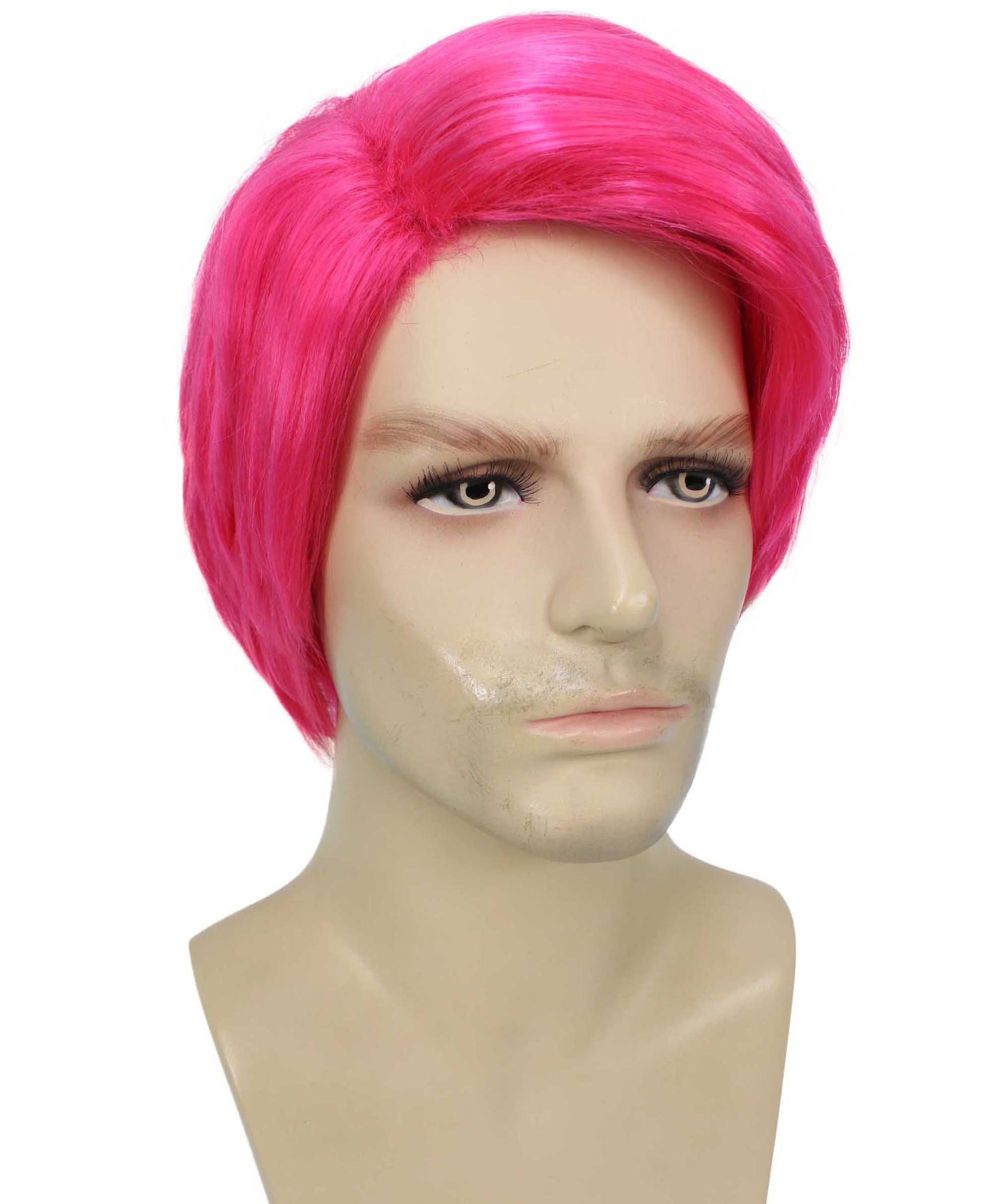 Pink Mens Multiple Colors Celebrity Singer Wig