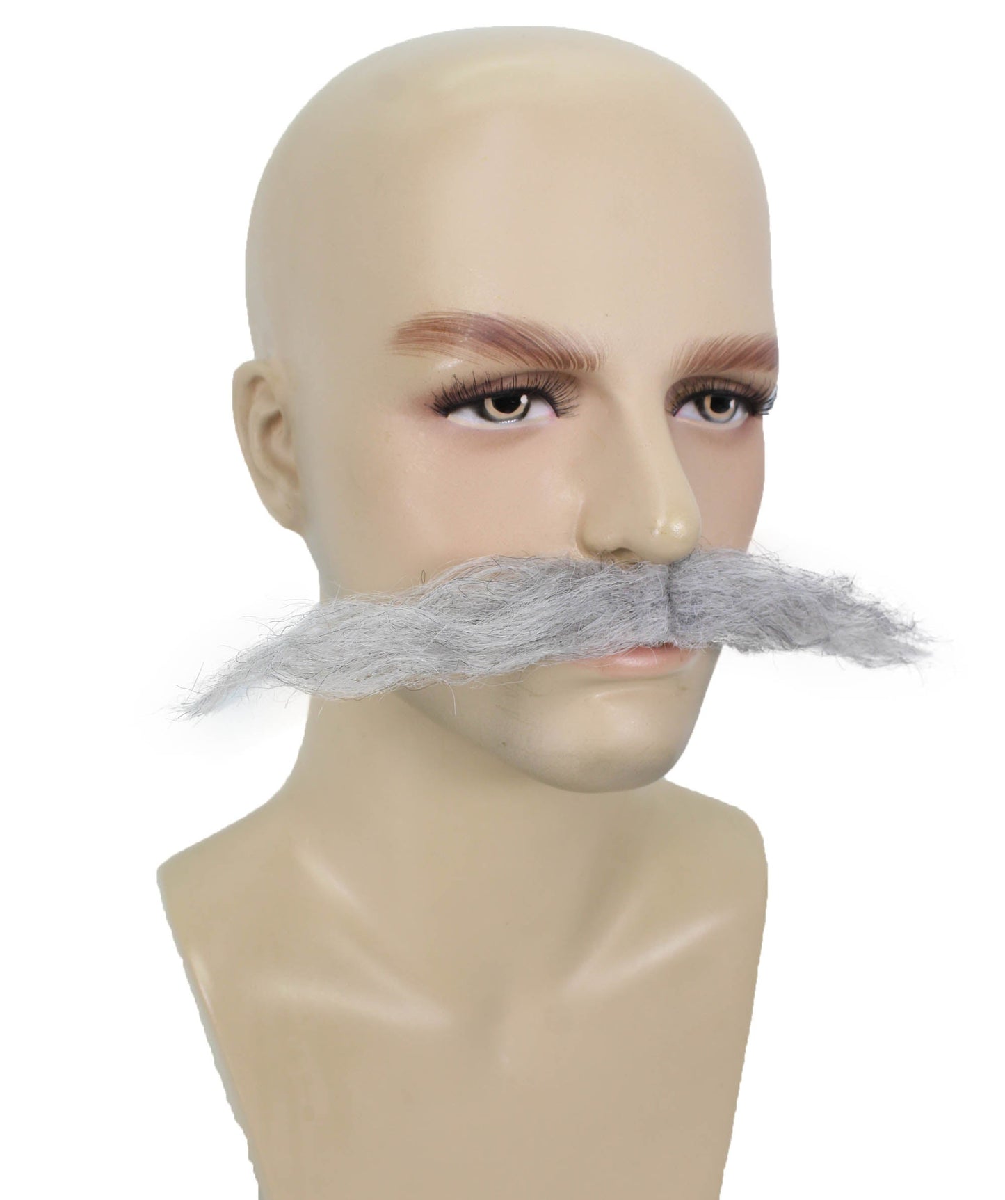 Men's Doctor Video Game Supervillain Long Curly Mustache| Multiple Color Options