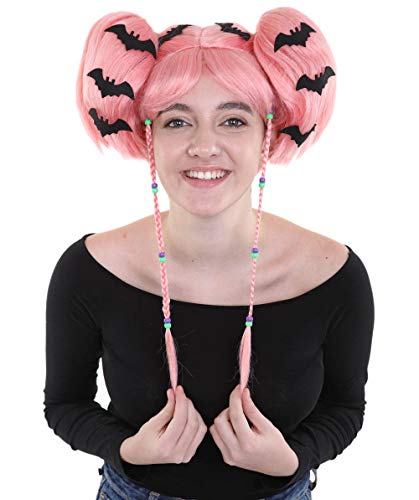 Coral Bat Angel Pink  Wig