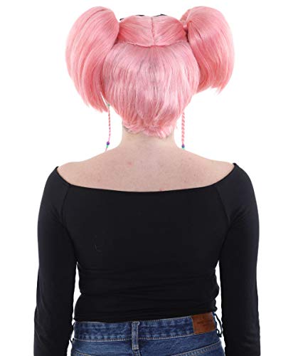 Coral Bat Angel Pink  Wig