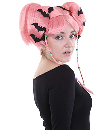 Coral Bat Angel Pink  Wig