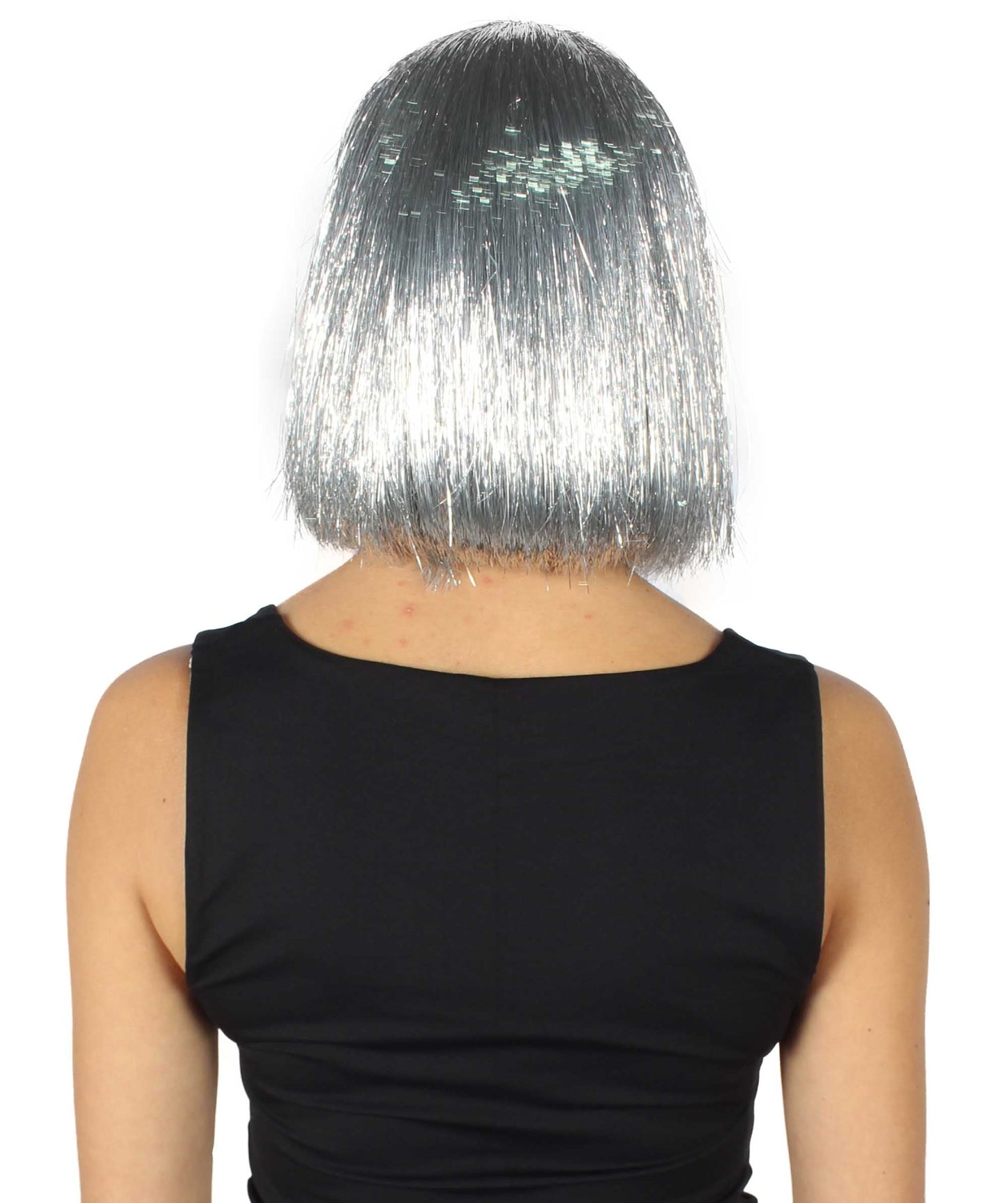 Silver Bob Tinsel Wig