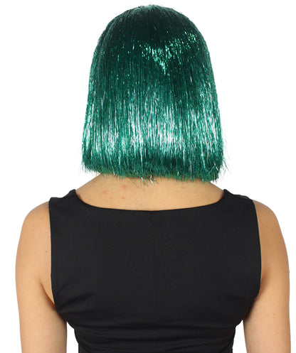 Green Bob Tinsel Wig