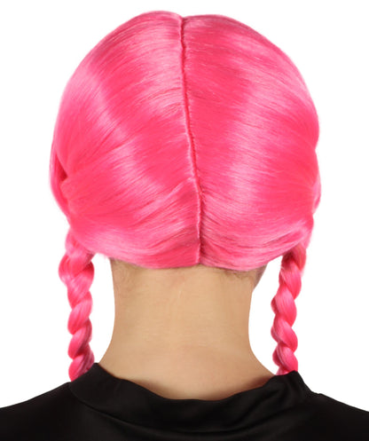 Dark Pink Multiple Colors Option Long Braided Wig