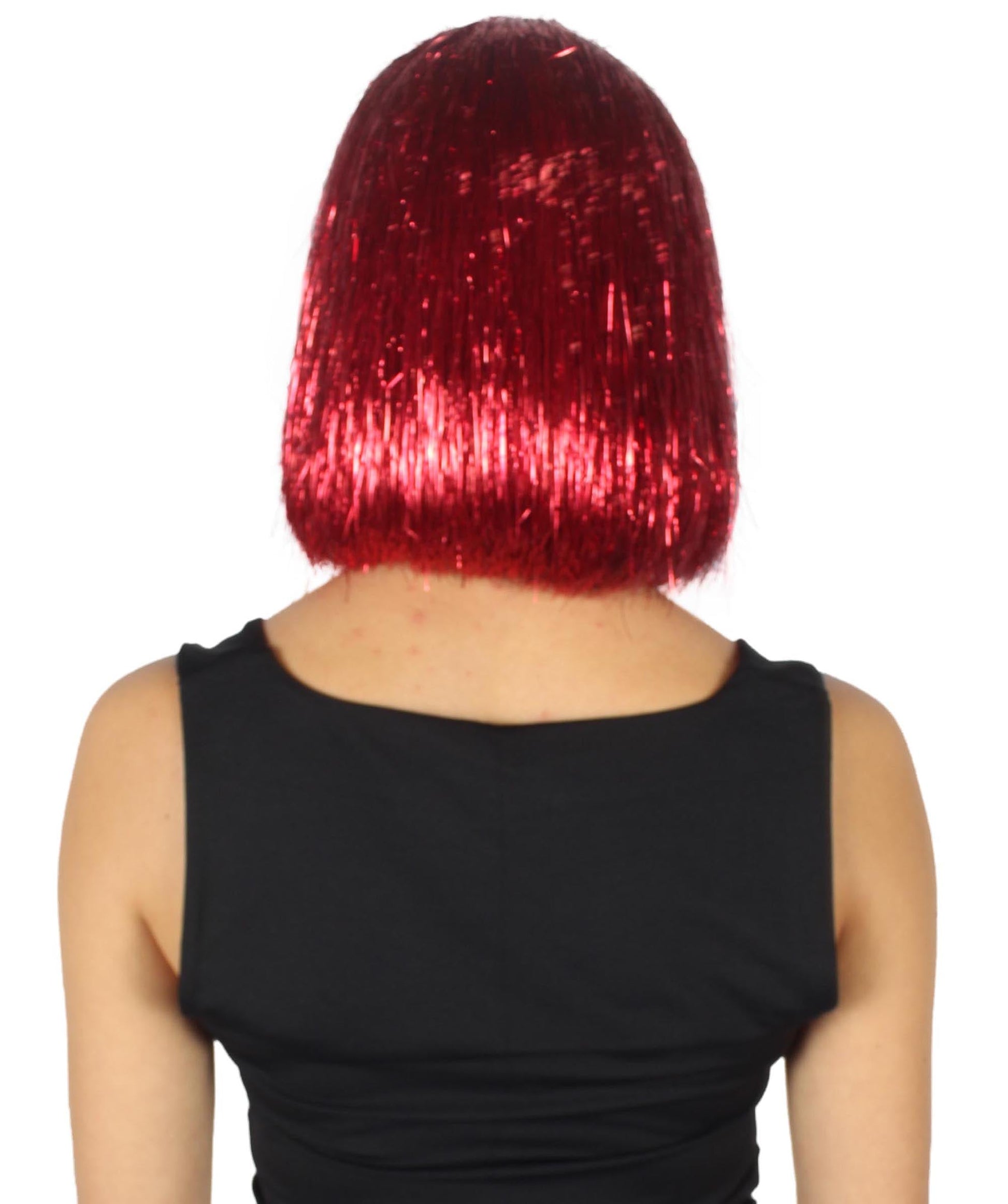 Red Bob Tinsel Wig