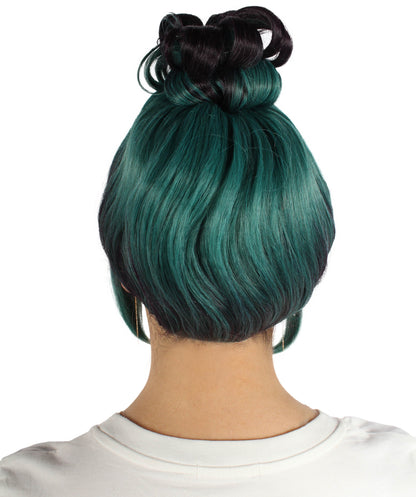 Ash Green Animated Lucy Updo Wig