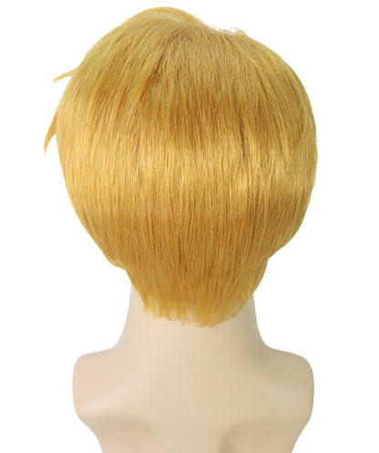 Men's 10" Inch Short Length Halloween Anime Lion Sin Wig & Mustache, Synthetic Soft Fiber Hair, Perfect for your next Convention and Character Look! | HPO