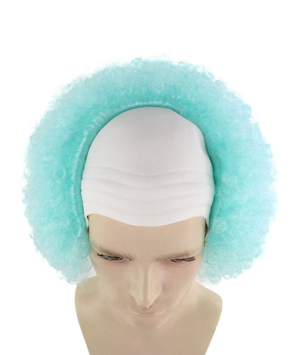 Light Blue Unisex Scary Bald Clown Afro Wigs