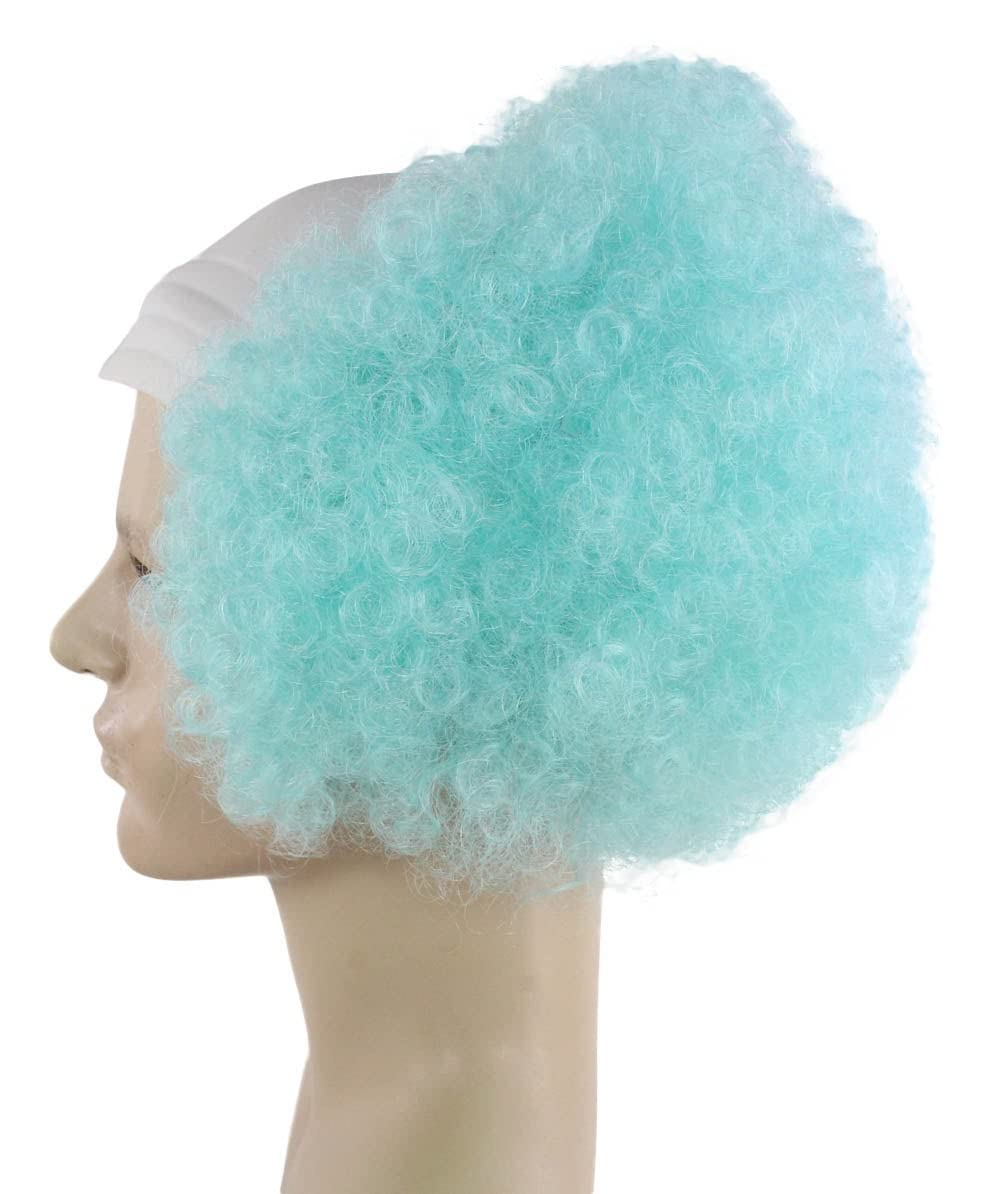 Light Blue Unisex Scary Bald Clown Afro Wigs