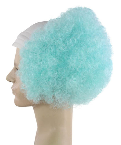 Light Blue Unisex Scary Bald Clown Afro Wigs