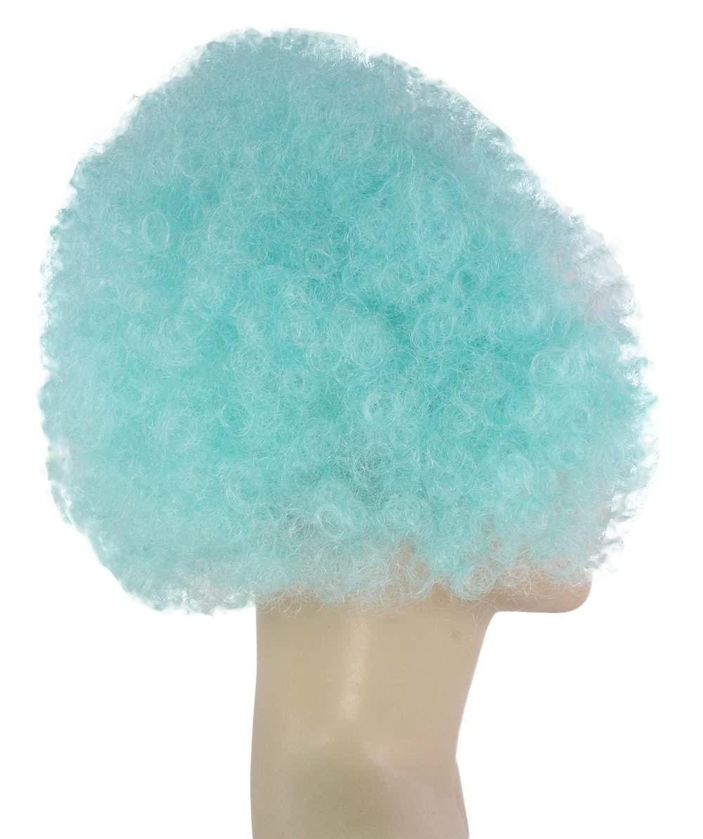 Light Blue Unisex Scary Bald Clown Afro Wigs