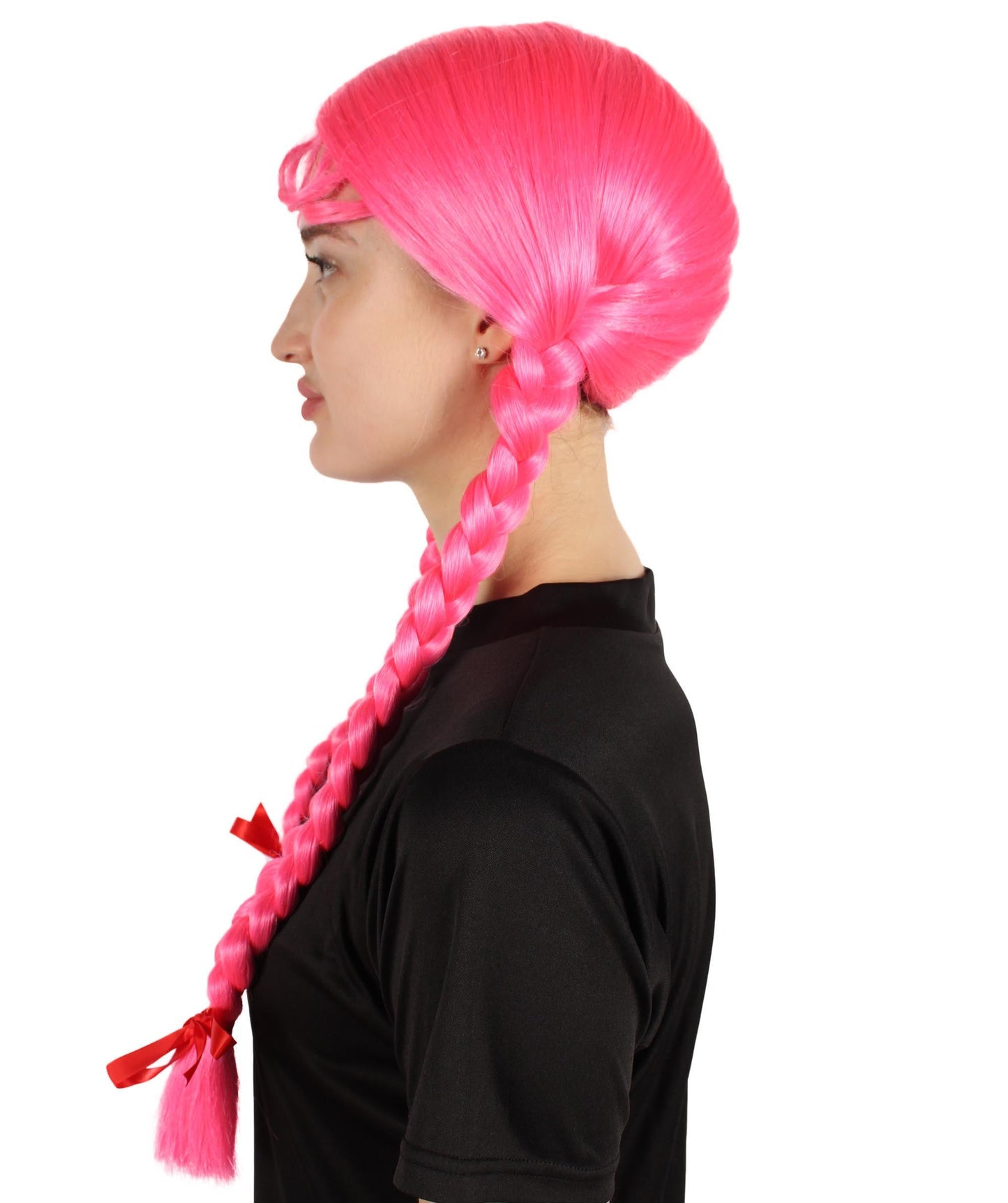 Dark Pink Multiple Colors Option Long Braided Wig