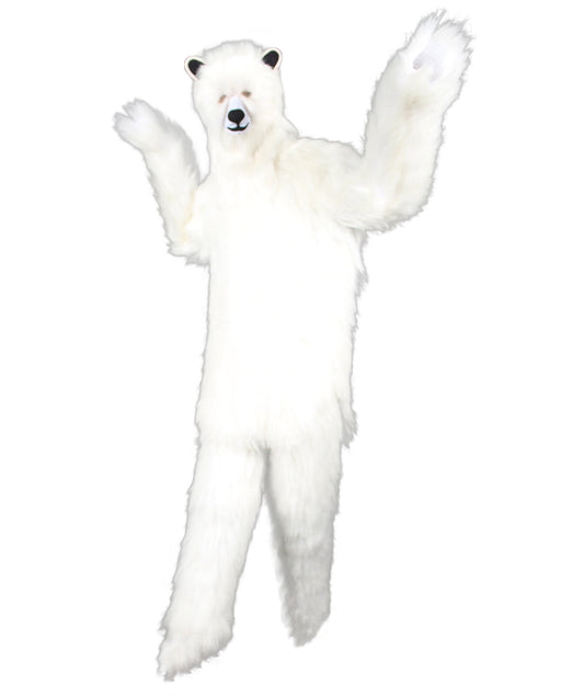 White Polar Bear Costume with Mask and Tail