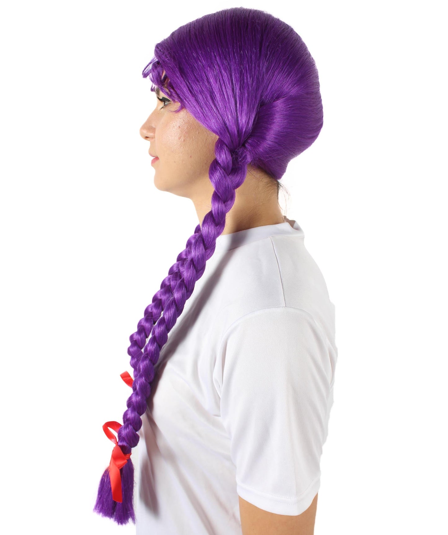 Purple Multiple Colors Option Long Braided Wig