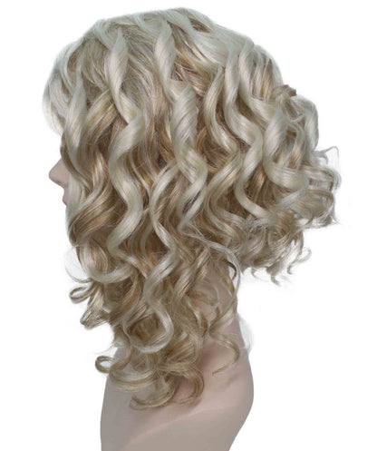 Wavy Introverted Bob | Women's Blonde Color Wavy Shoulder Length Trendy Introverted Bob Wig