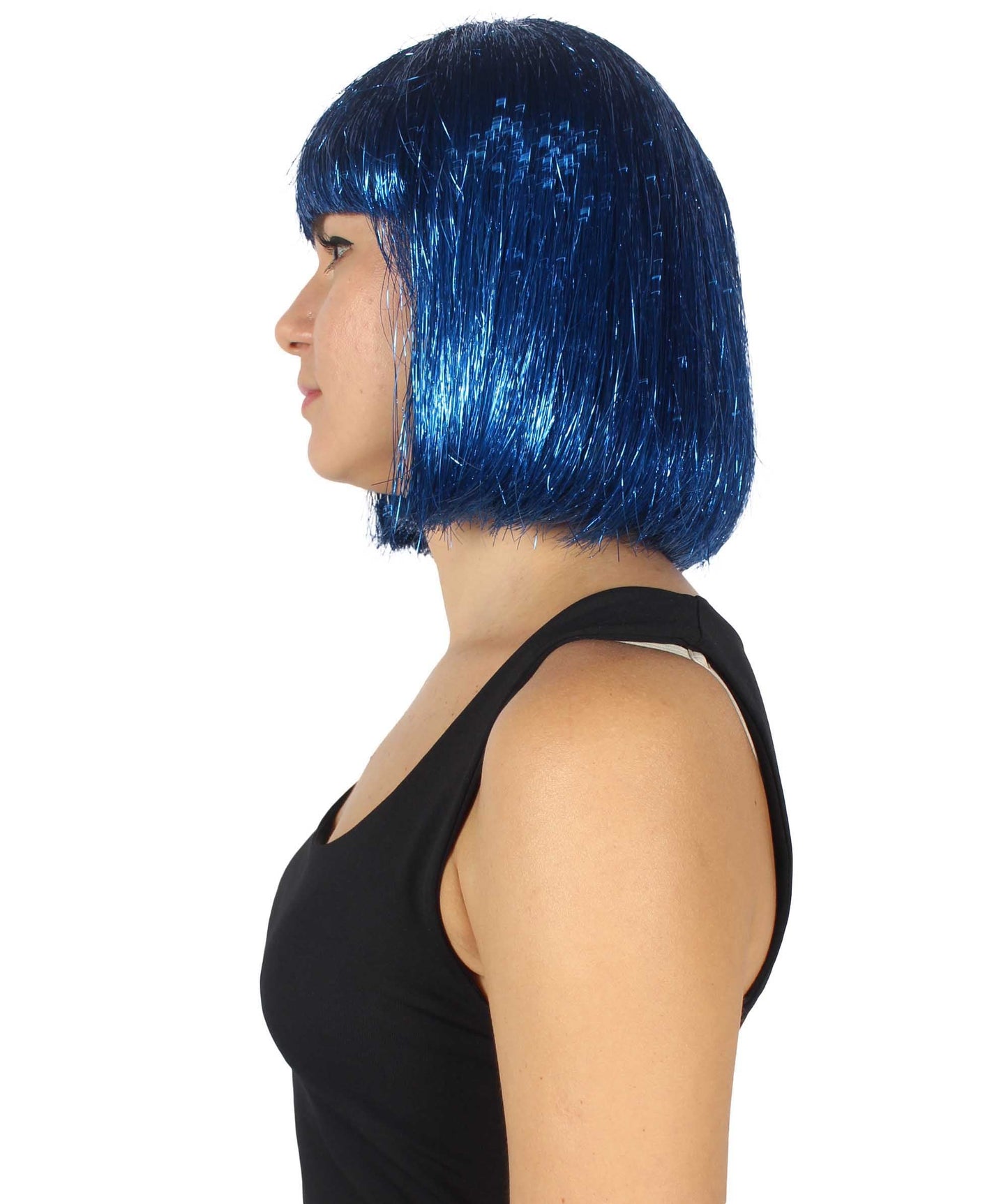 Blue Bob Tinsel Wig