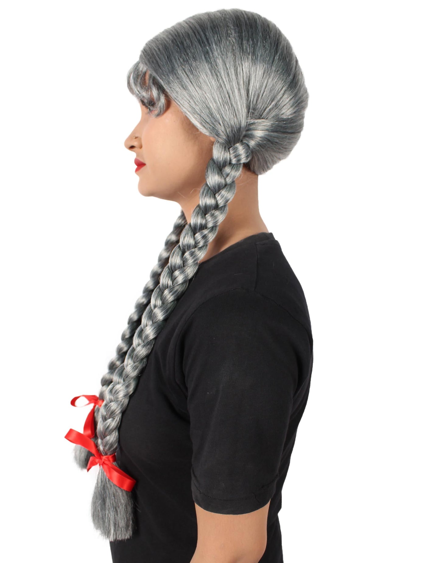 Grey Multiple Colors Option Long Braided Wig