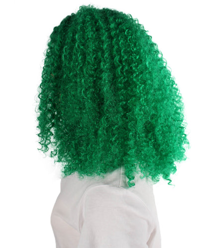 Women's Shoulder Length Curly Witch Wig, Multiple Color Synthetic Fiber Hair | HPO