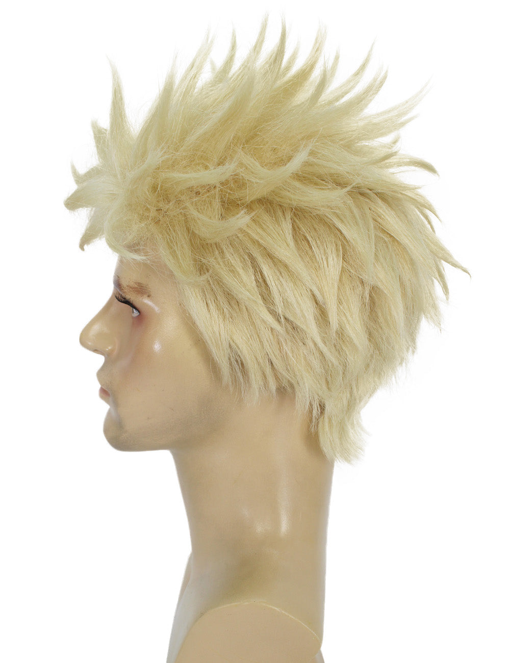 HPO Men's Japanese Superhero Manga Blonde Spiky Wig