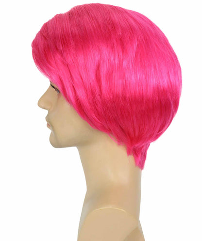 Pink Mens Multiple Colors Celebrity Singer Wig