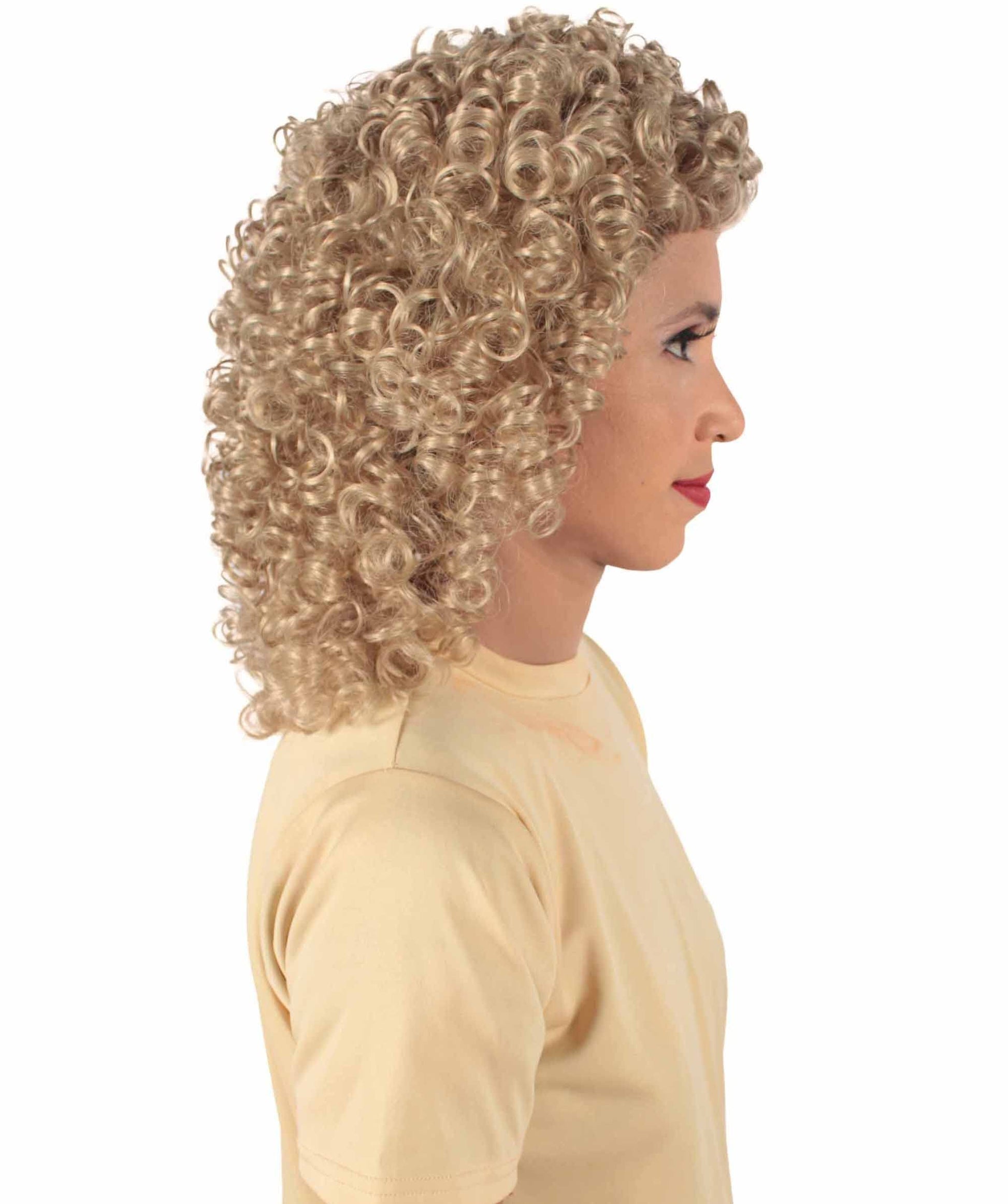 Beige Women's Royalty Queen Curly Wig