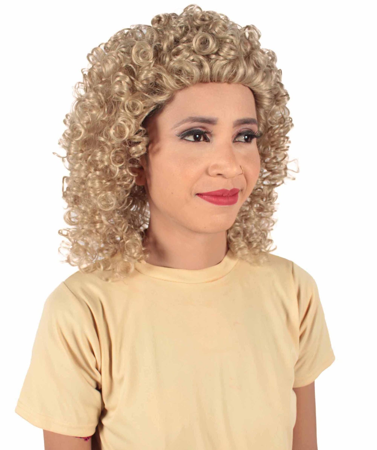 Beige Women's Royalty Queen Curly Wig