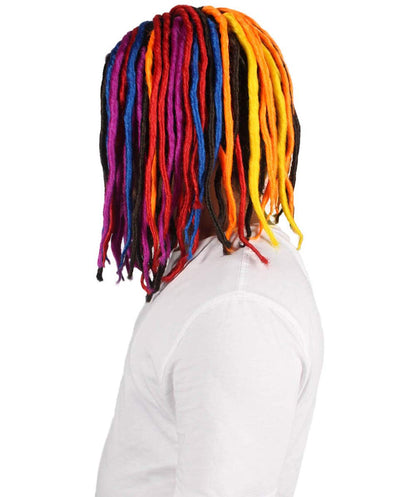 Rapper Middle Deadlock Multi Colored Celebrity Wig | Premium Breathable Capless Cap