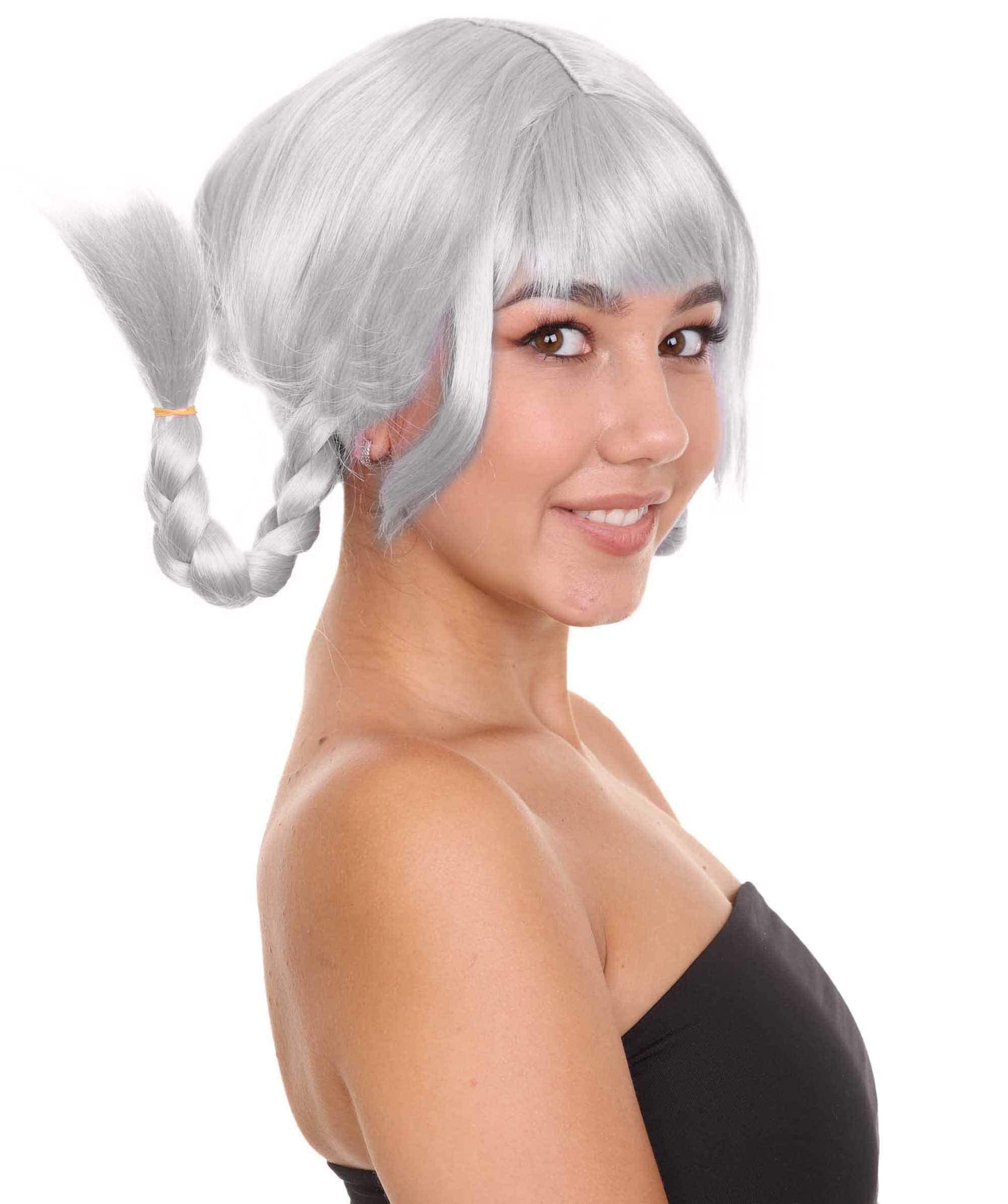 Grey Bavarian Girl Women's Wig