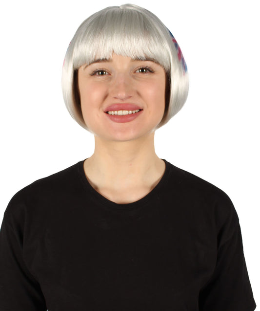 Uk-GR Flag-themed Short Bob Wig