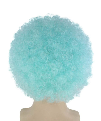 Light Blue Unisex Scary Bald Clown Afro Wigs