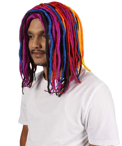 Rapper Middle Deadlock Multi Colored Celebrity Wig | Premium Breathable Capless Cap