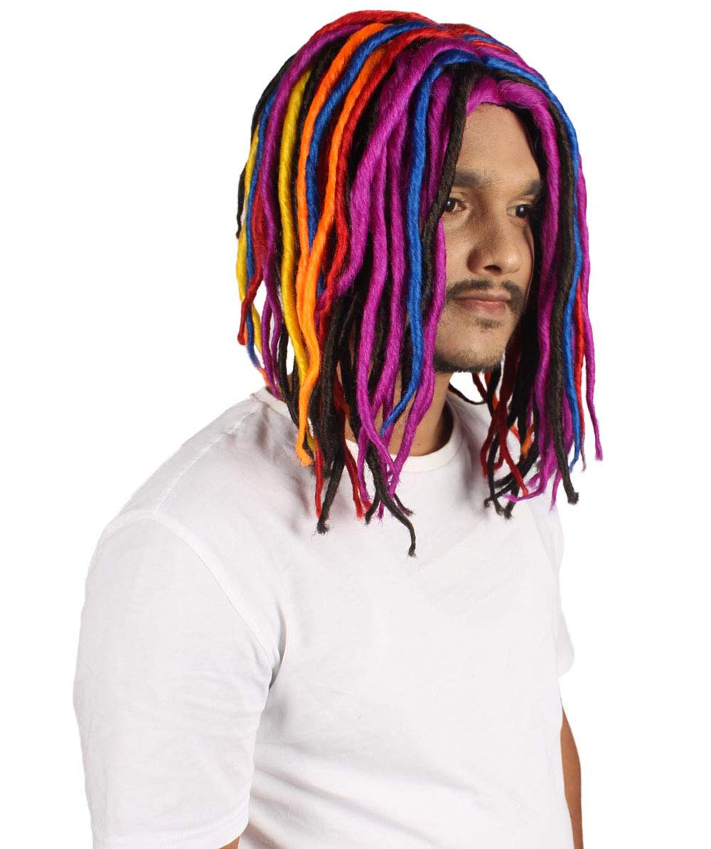 Rapper Middle Deadlock Multi Colored Celebrity Wig | Premium Breathable Capless Cap