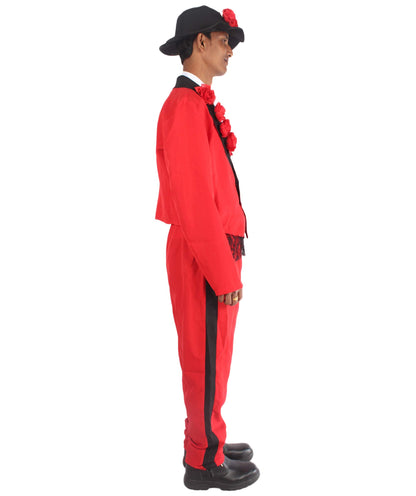 Men's Day of The Dead Senor Horror Costume | Red Halloween Costume