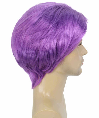 Dark Purple Mens Multiple Colors Celebrity Singer Wig