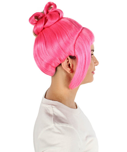 Blonde/Pink Animated Lucy Updo Wig