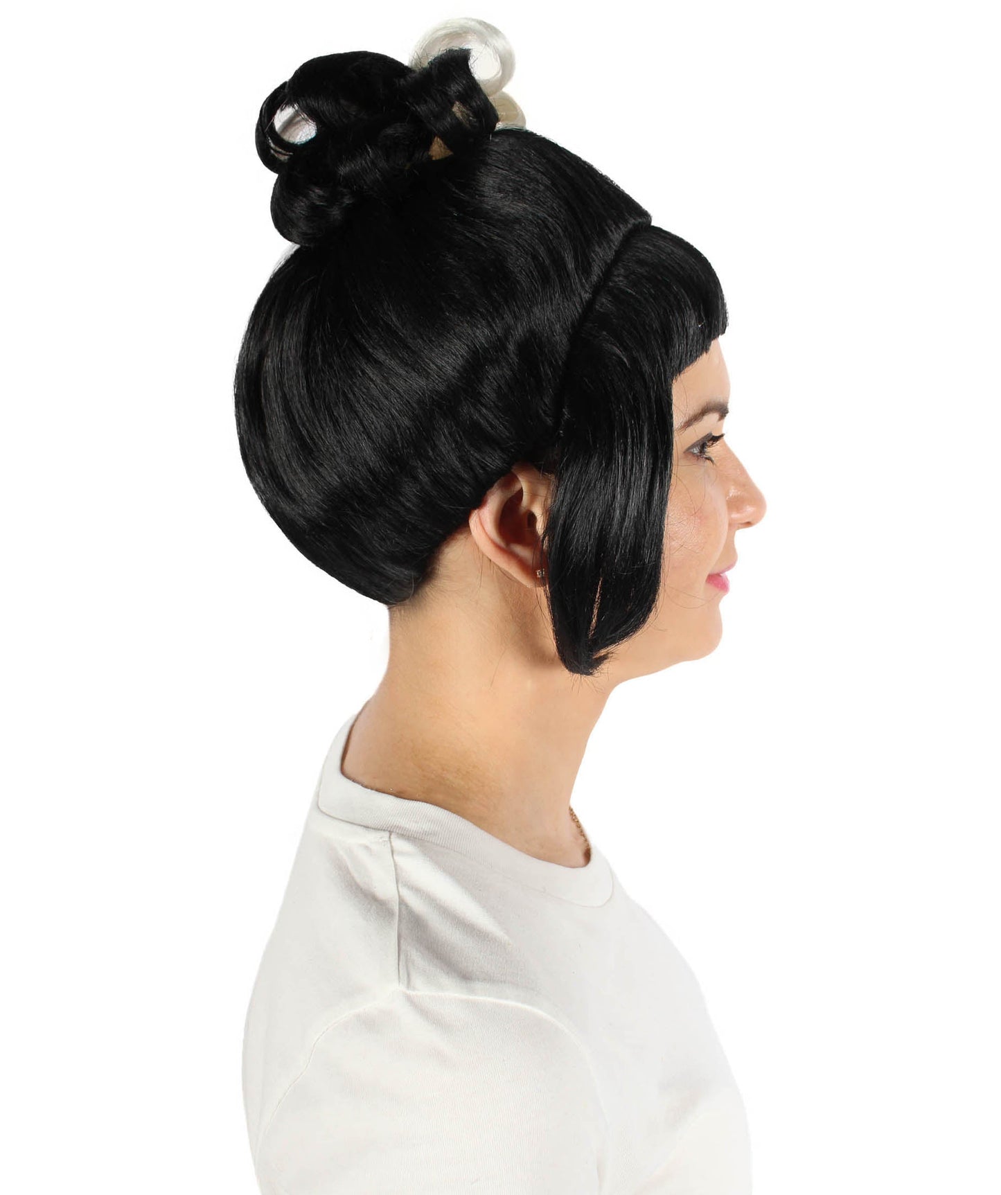 White/Black Animated Lucy Updo Wig