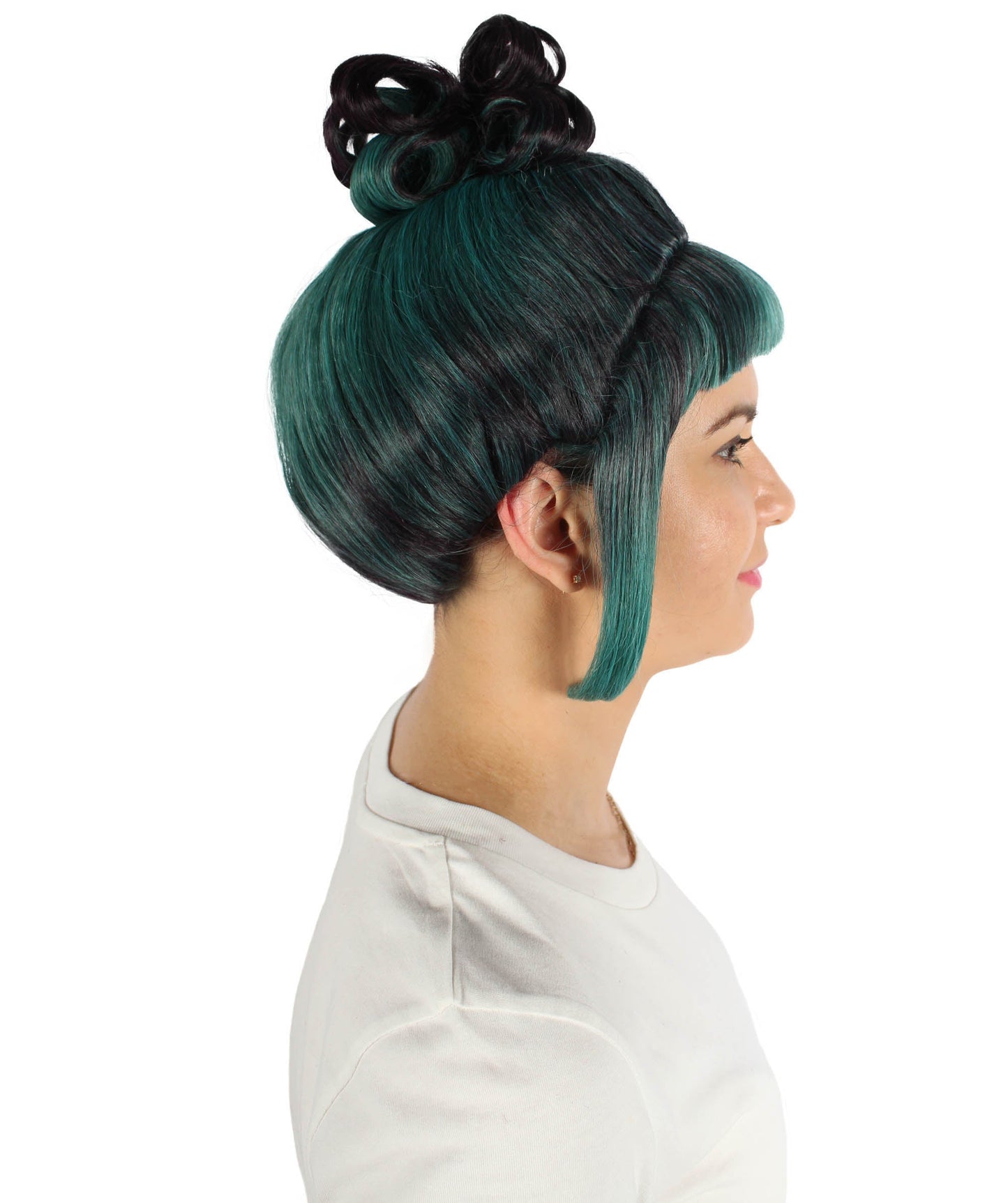 Ash Green Animated Lucy Updo Wig