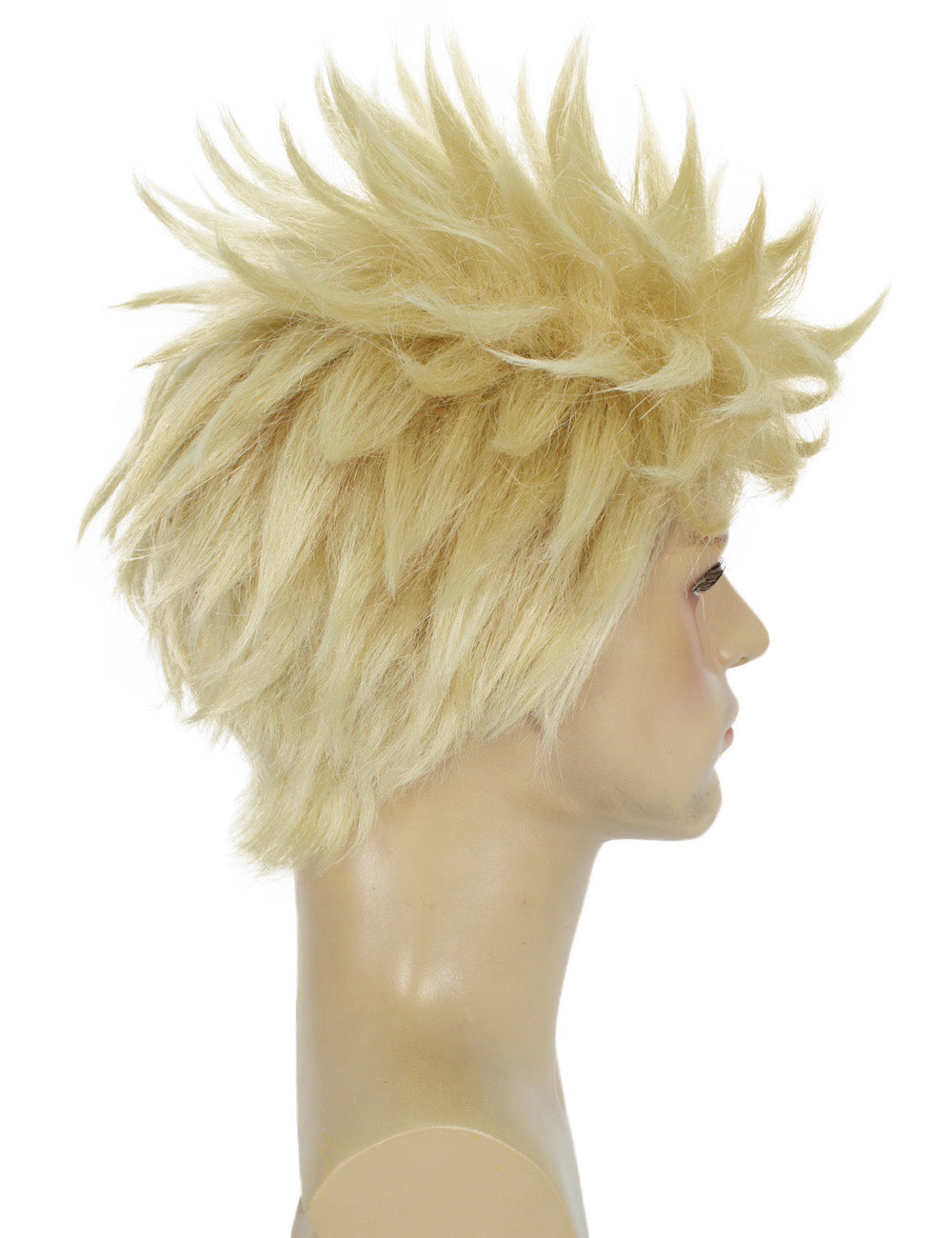 HPO Men's Japanese Superhero Manga Blonde Spiky Wig