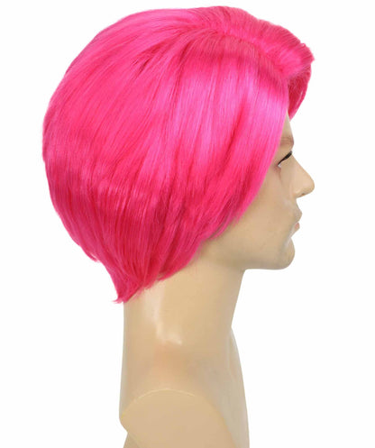 Pink Mens Multiple Colors Celebrity Singer Wig