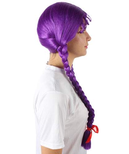 Purple Multiple Colors Option Long Braided Wig