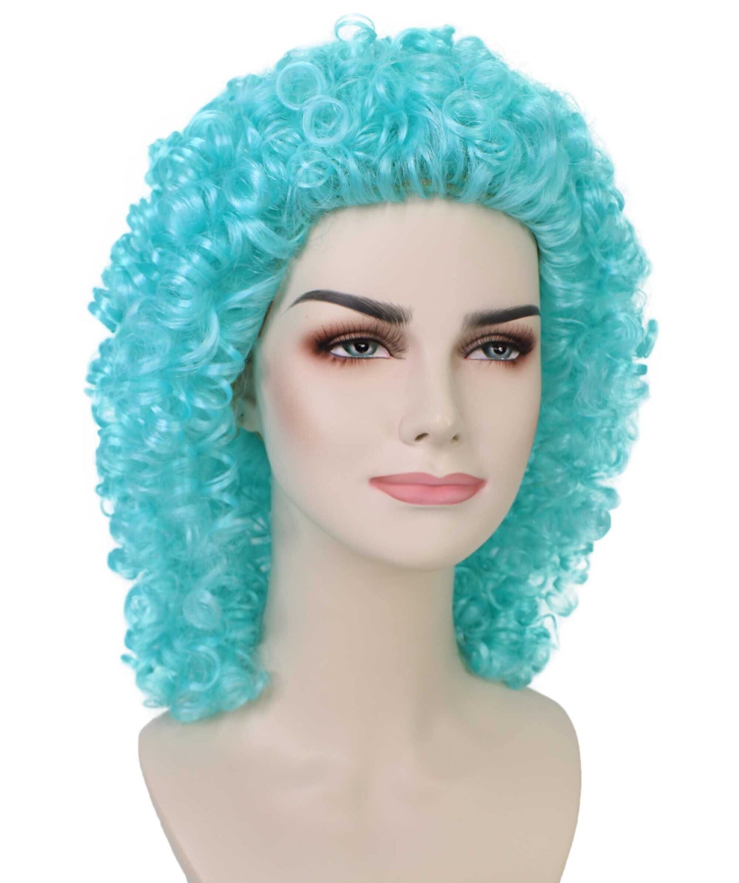 Light Blue Women's Royalty Queen Curly Wig