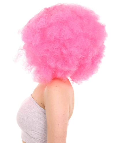 Fuchsia japanese actress afro wig