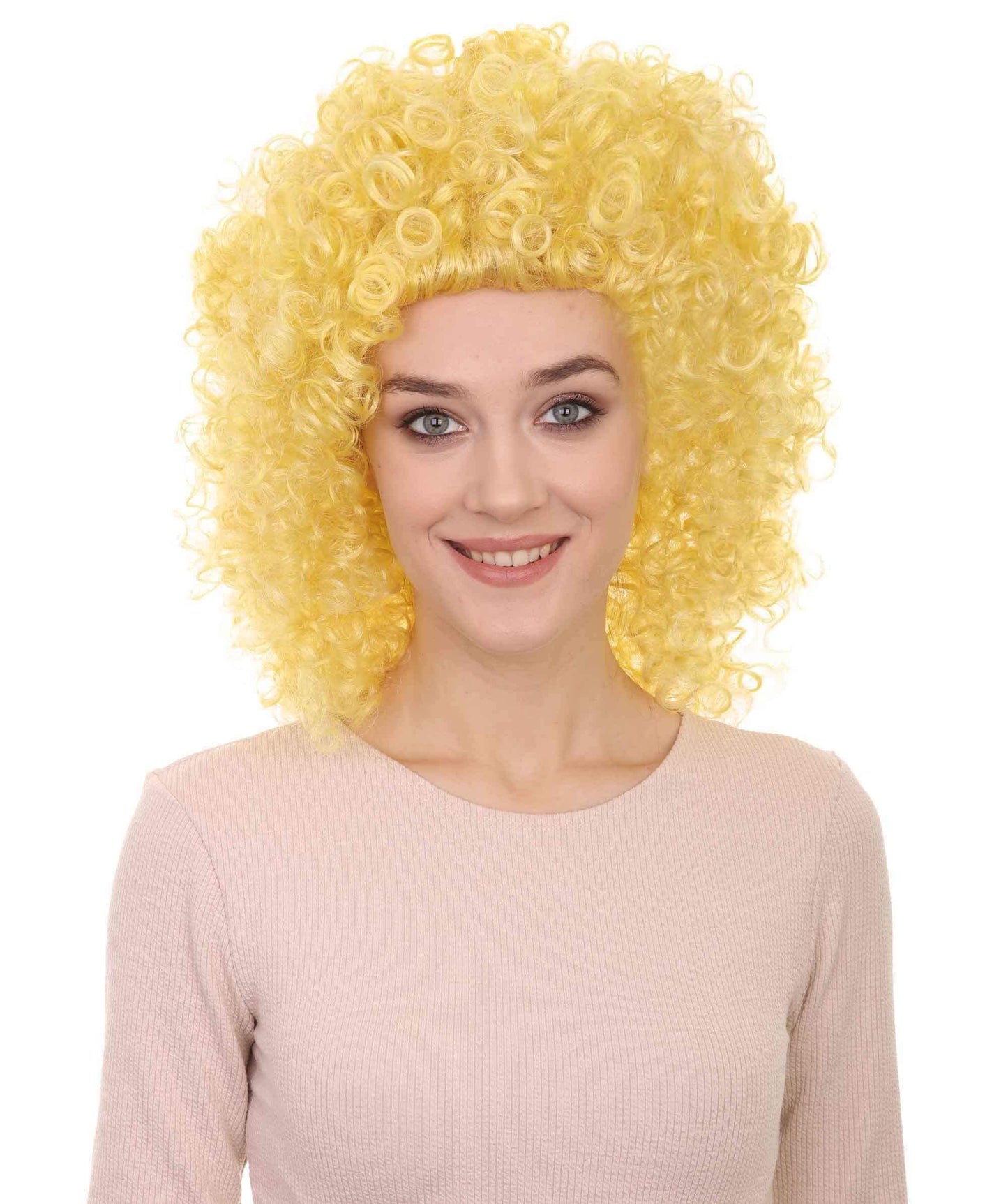 Gold Women's Royalty Queen Curly Wig