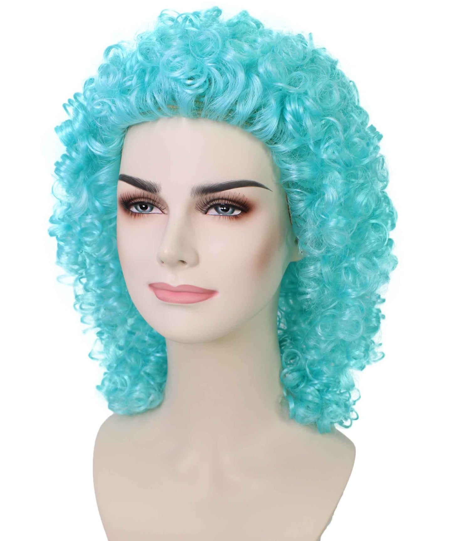 Light Blue Women's Royalty Queen Curly Wig