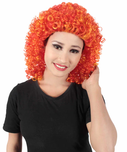 Orange Ombre Women's Royalty Queen Curly Wig