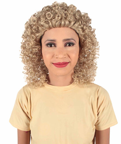 Beige Women's Royalty Queen Curly Wig