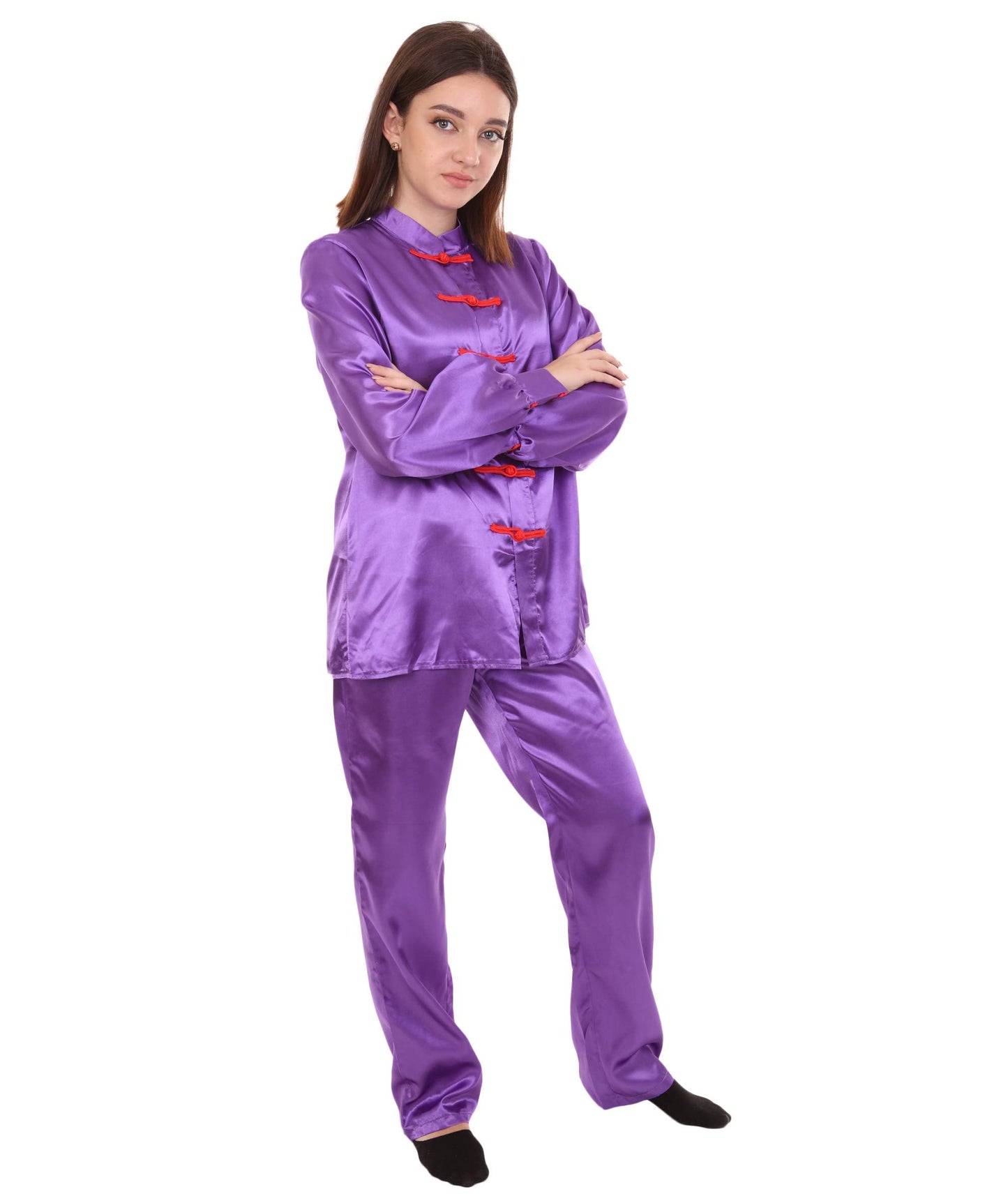 Neon Purple Chinese Traditional Kung Fu Costume