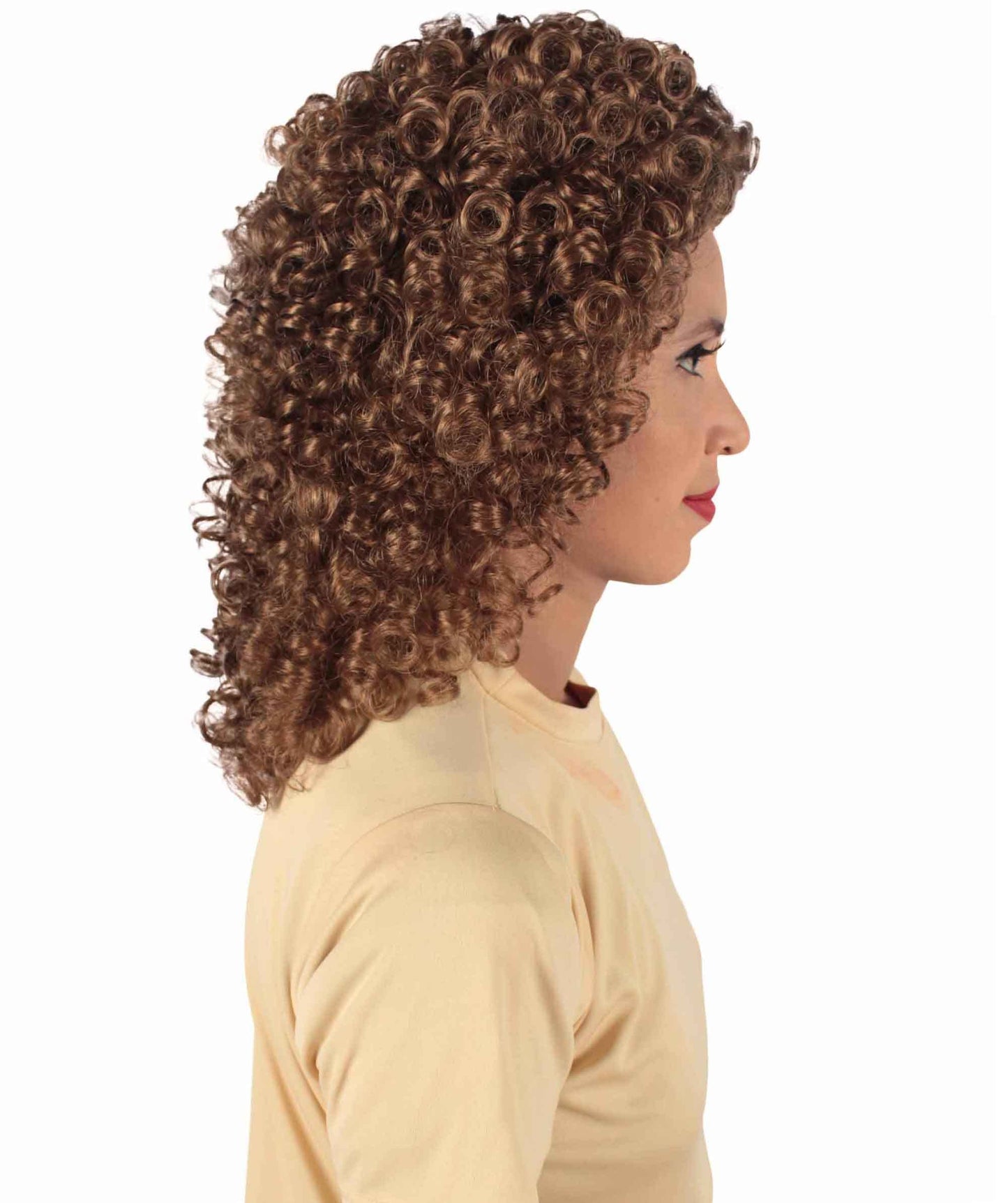 Light Brown Women's Royalty Queen Curly Wig