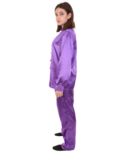 Neon Purple Chinese Traditional Kung Fu Costume